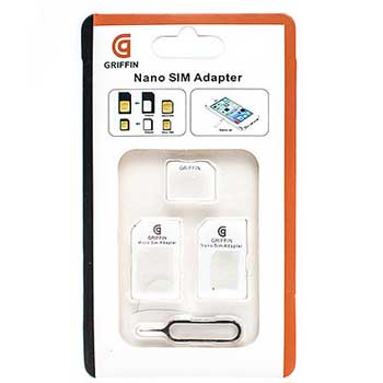 Nano és Micro SIM-Kártya adapter (3 in 1) kiszedő szerszámmal fehér