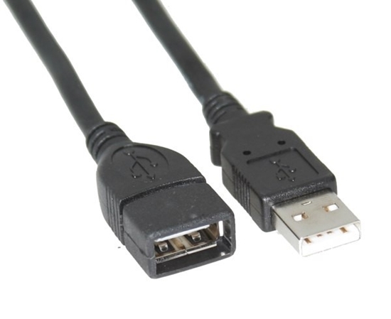 USB 2.0 hosszabbító kábel, AM-AF 0,5 m fekete