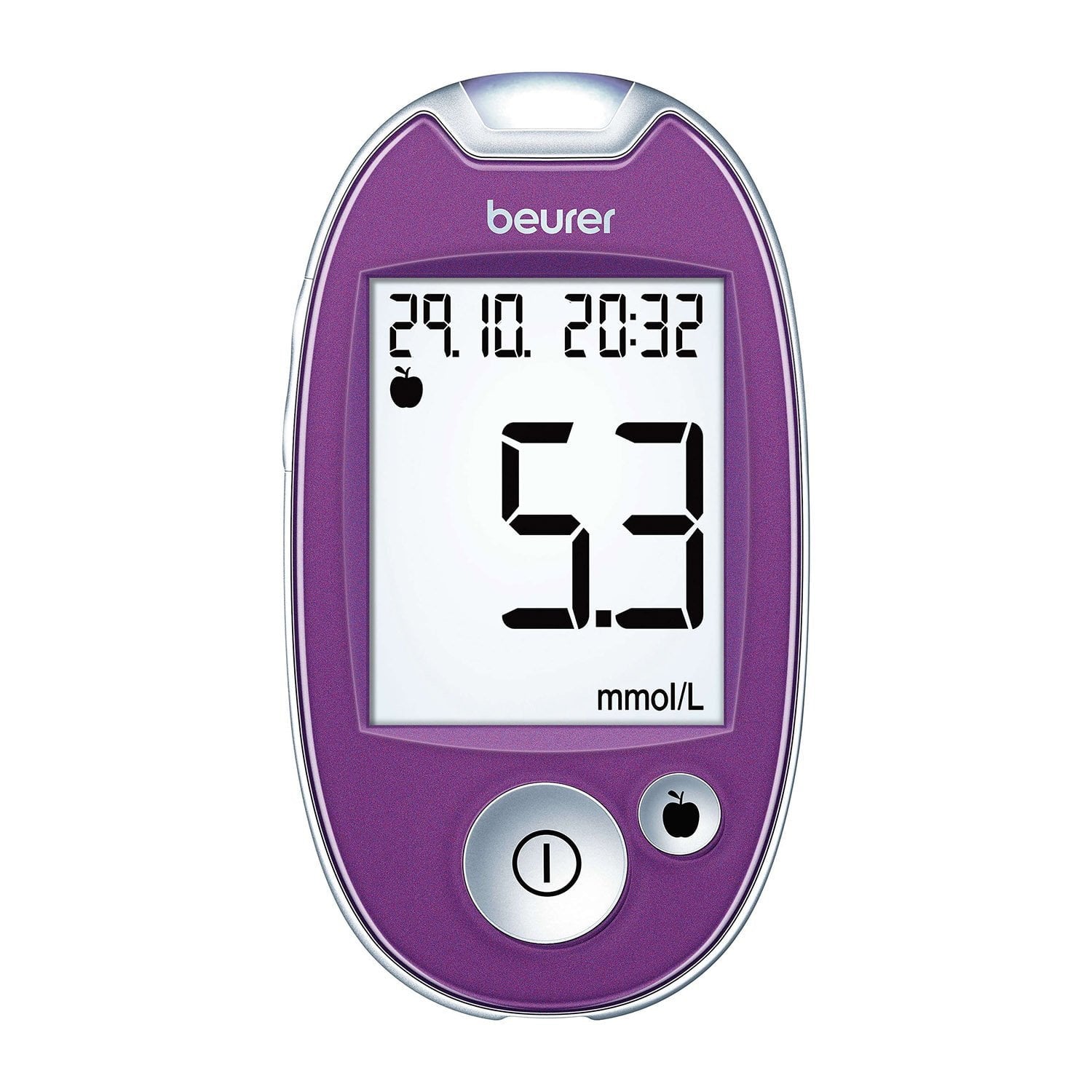 Beurer GL 44 vércukorszintmérő mmol/l (lila)
